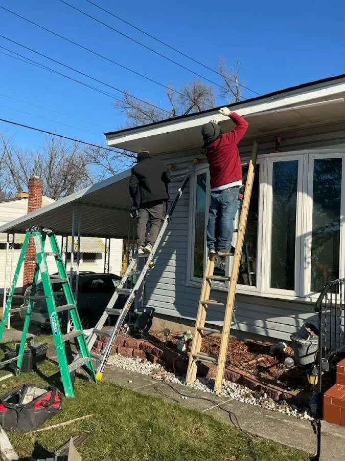 Restoration crew performing exterior repair in Gillette